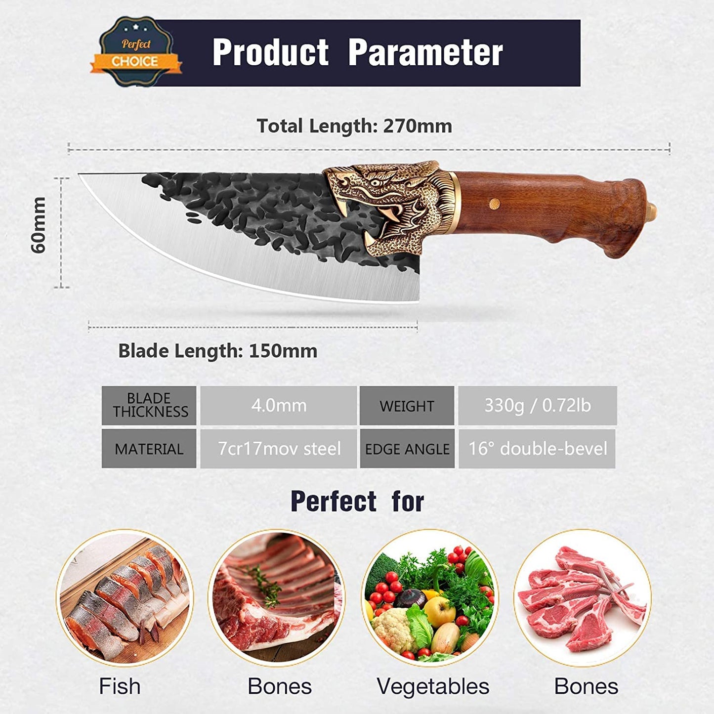 Dragon Series Meat Cleaver Knife