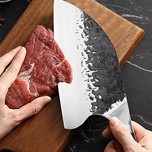 High Carbon Steel Serbian Chefs Knife