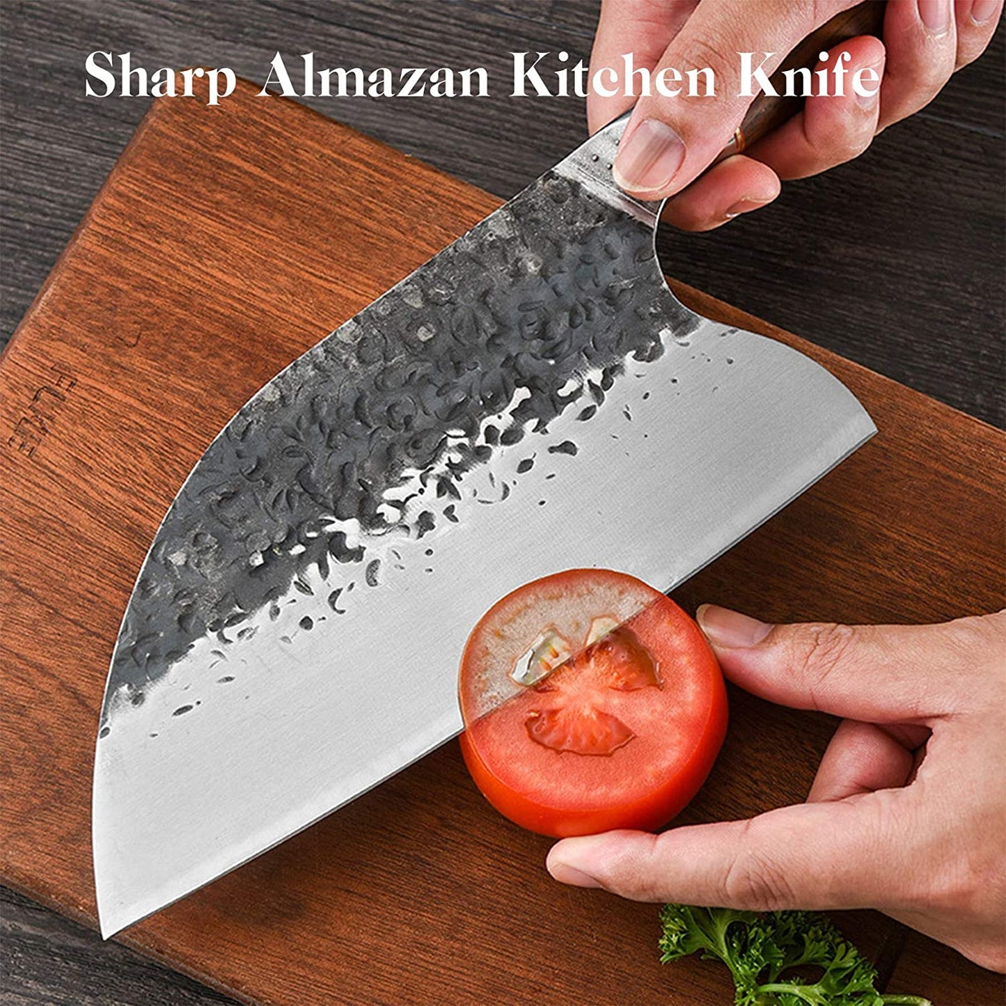 High Carbon Steel Serbian Chefs Knife
