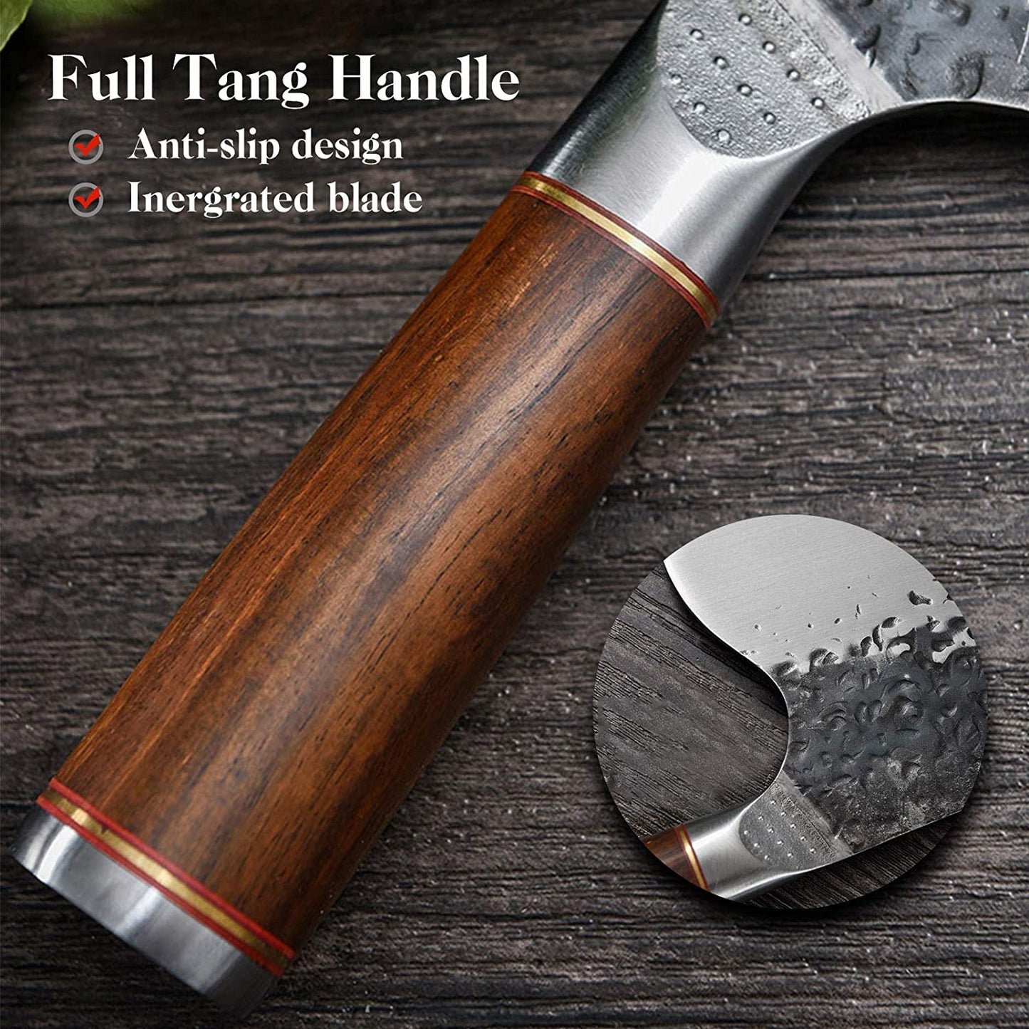 High Carbon Steel Serbian Chefs Knife