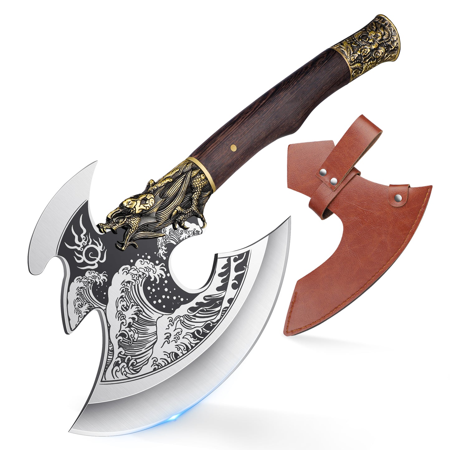 TIVOLI KNIFE Heavy Duty Hatchet Axe with Wooden Handle