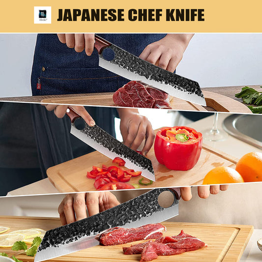 8.5 Inch Japanese Cleaver Knife for cutting meat, vegetable, fruits