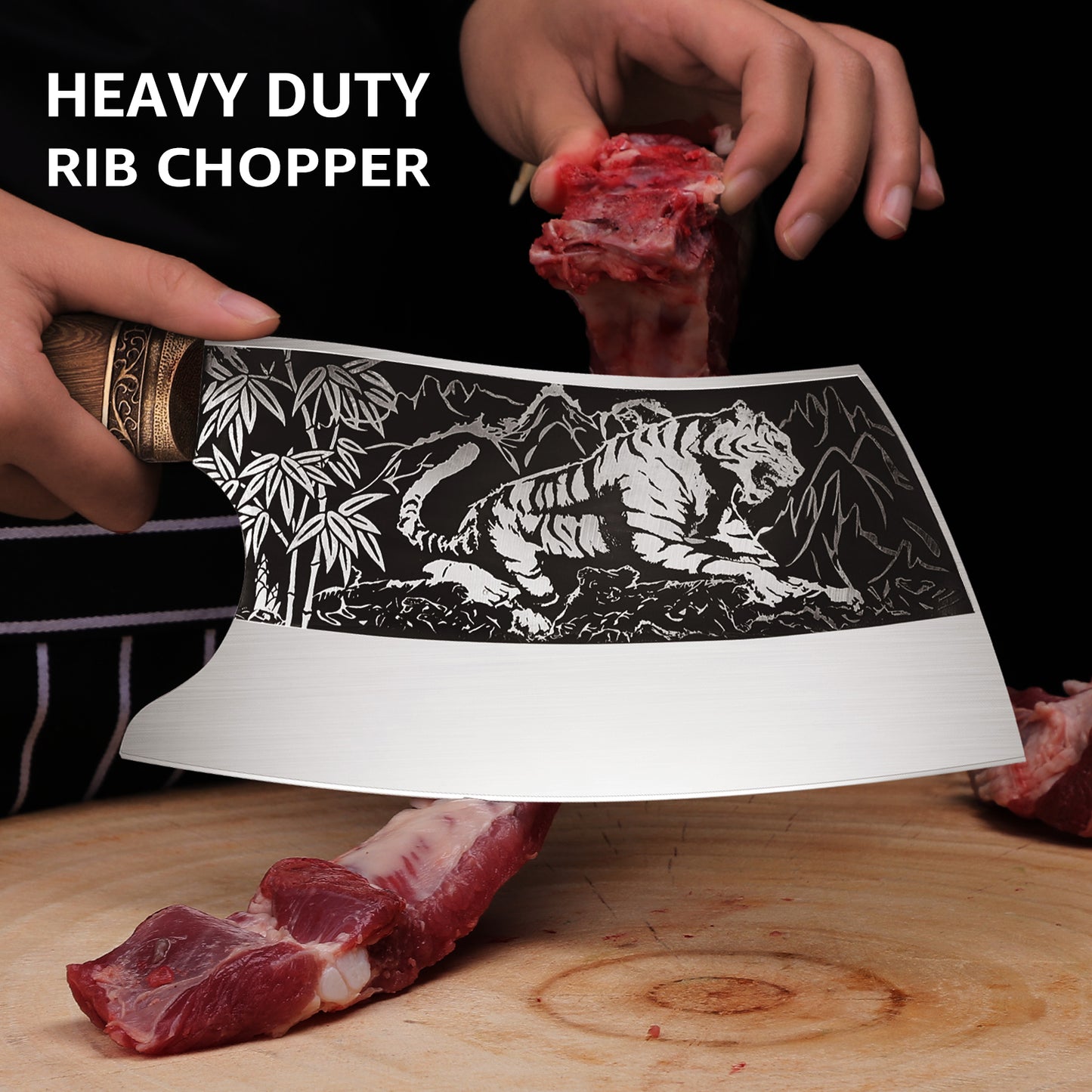9" Tiger Butcher Cleaver Knife