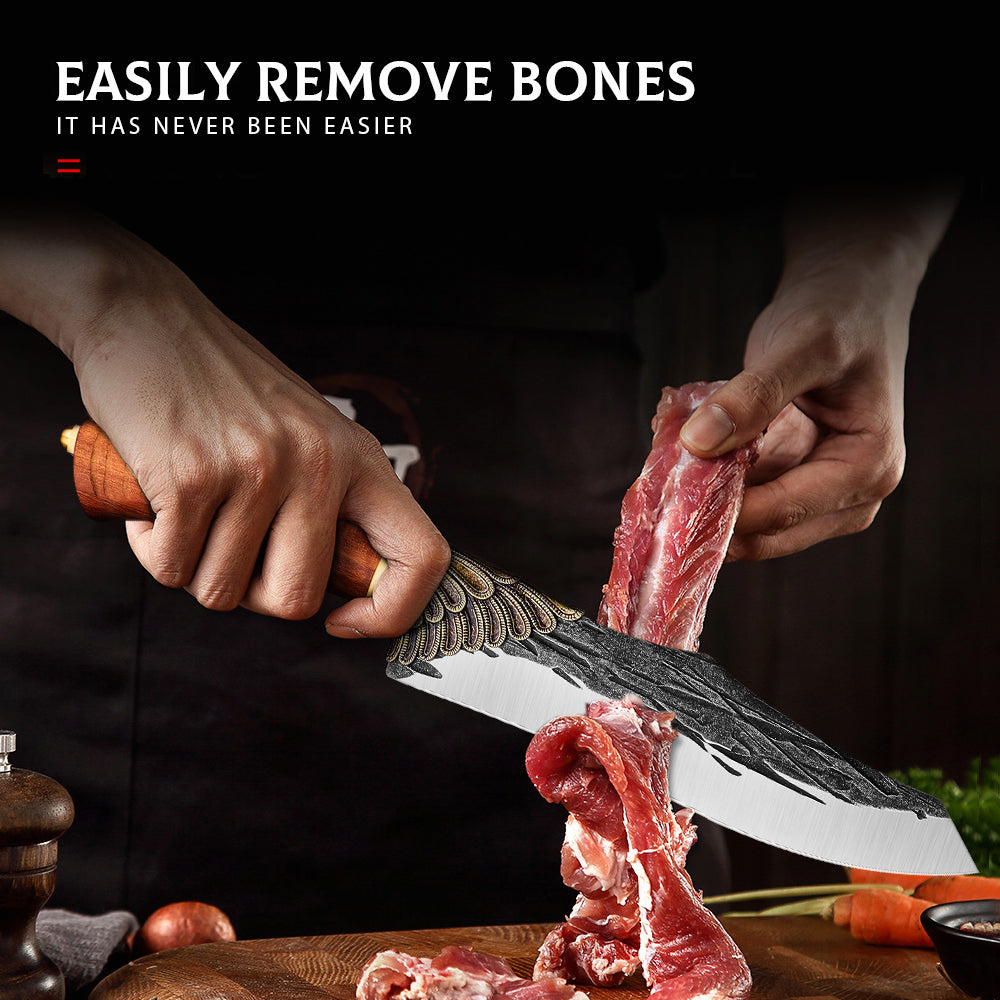 Phoenix Japanese Chef Knife, 7.8" Cleaver Knife for Meat, Vegetables, Fruits