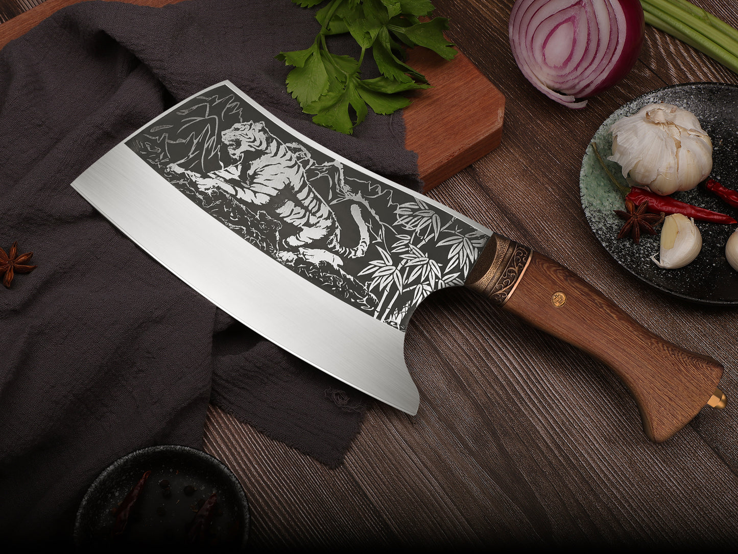 9" Tiger Butcher Cleaver Knife