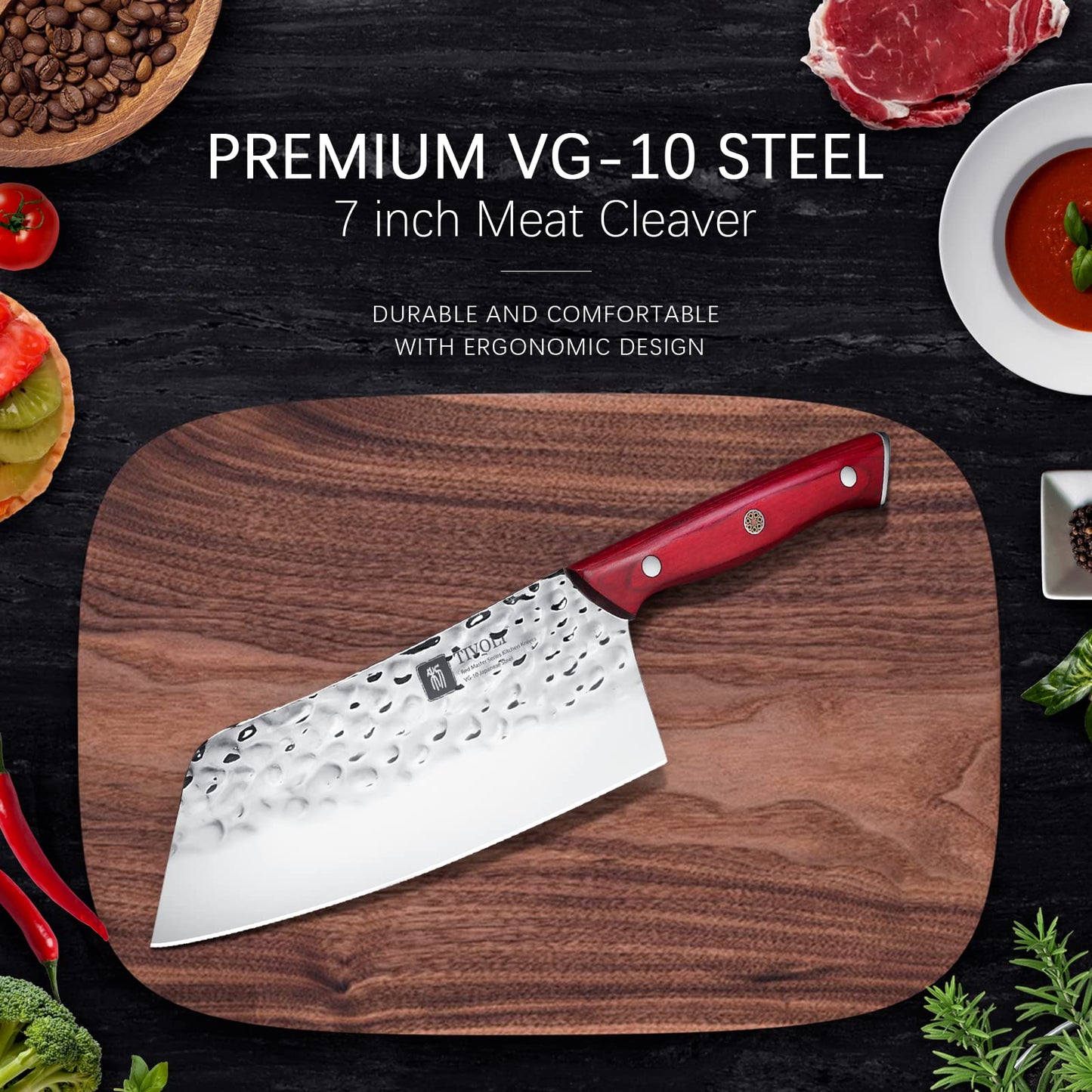TIVOLI 7” VG10 High Carbon Meat Cleaver Knife