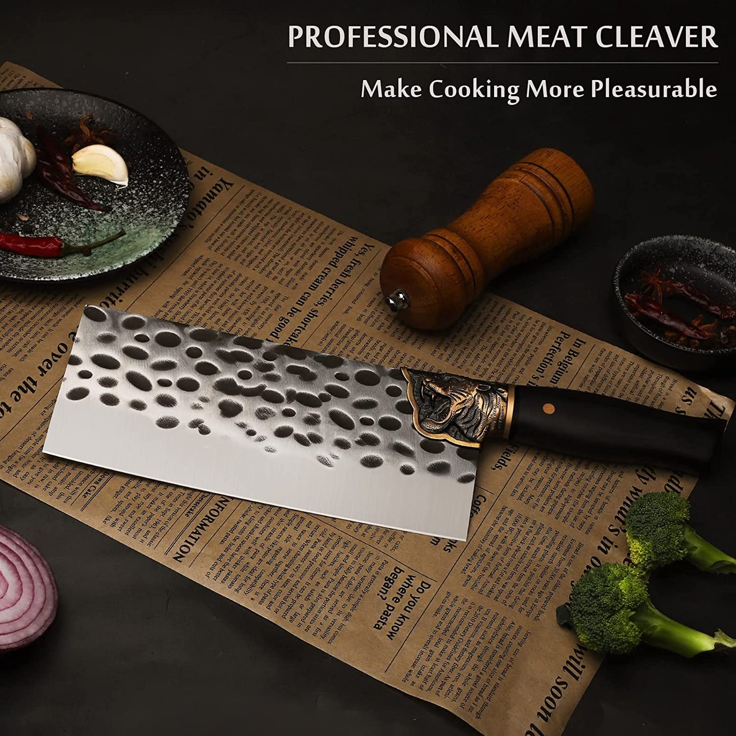 Professional Meat Vegetable Cleaver Hand Forged Butcher knife