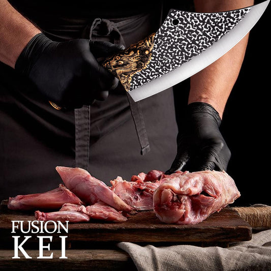 Lion Heavy-Duty Butcher Knife Meat Cleaver Hand Forged