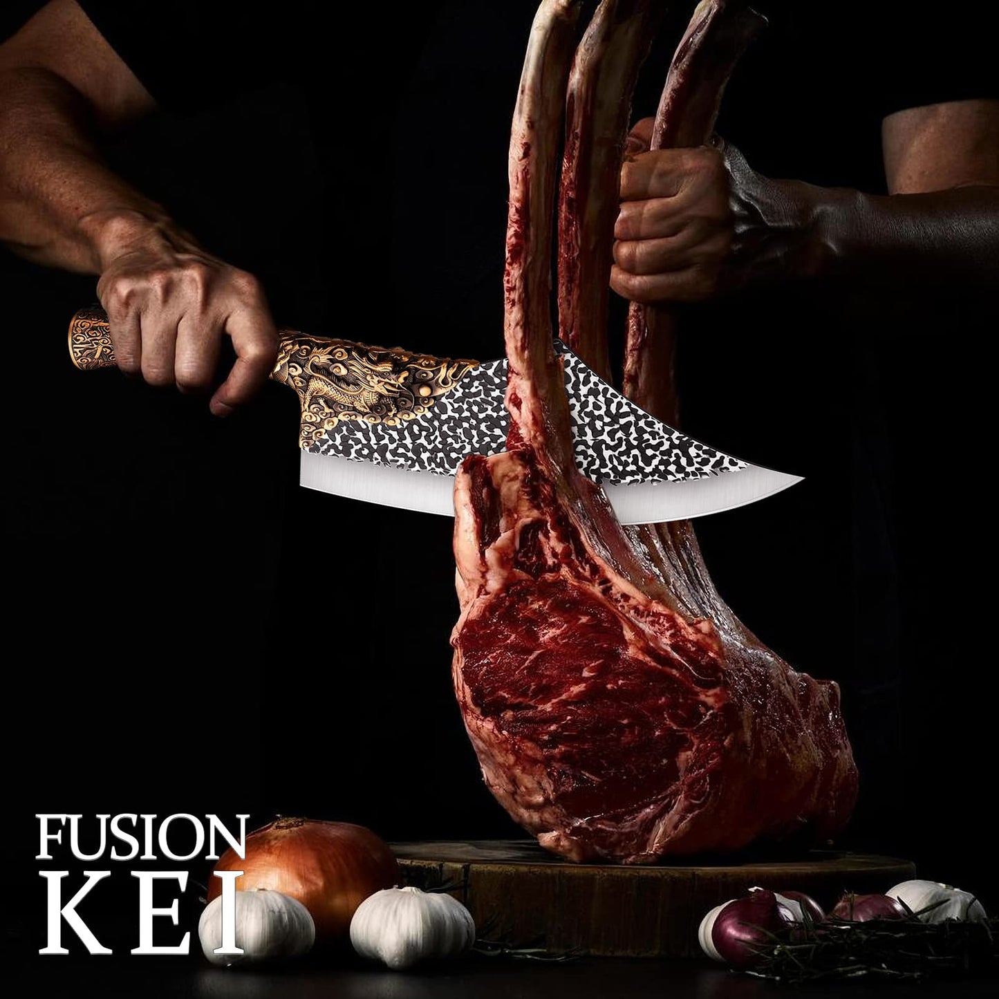 Lion Heavy-Duty Butcher Knife Meat Cleaver Hand Forged