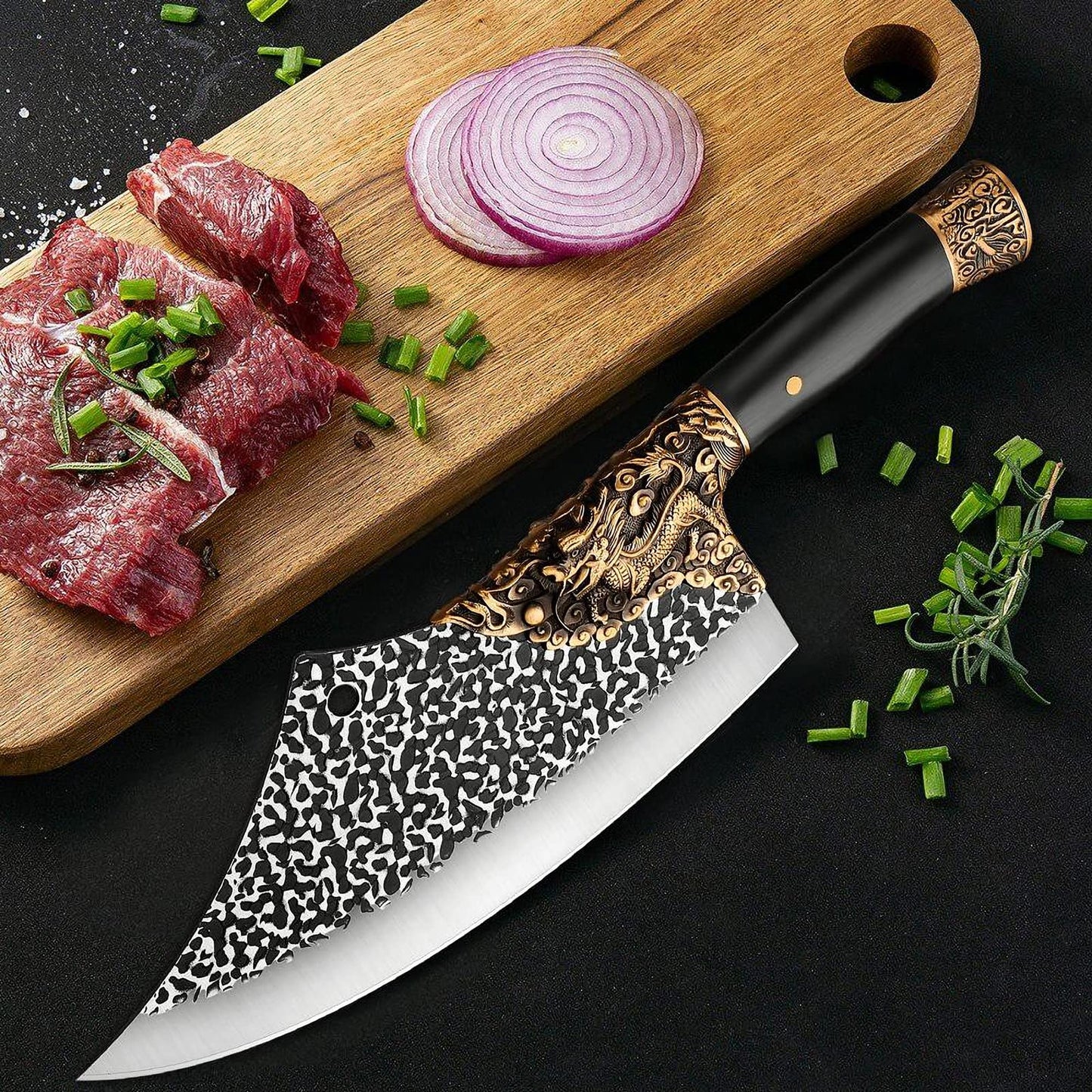 Lion Heavy-Duty Butcher Knife Meat Cleaver Hand Forged
