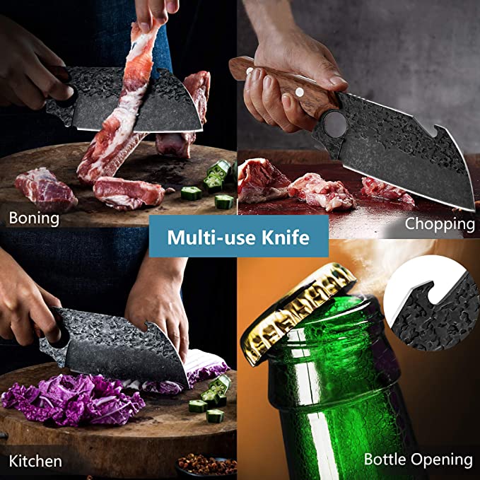 Hand Forged Boning Knife - Bottle Opener Design