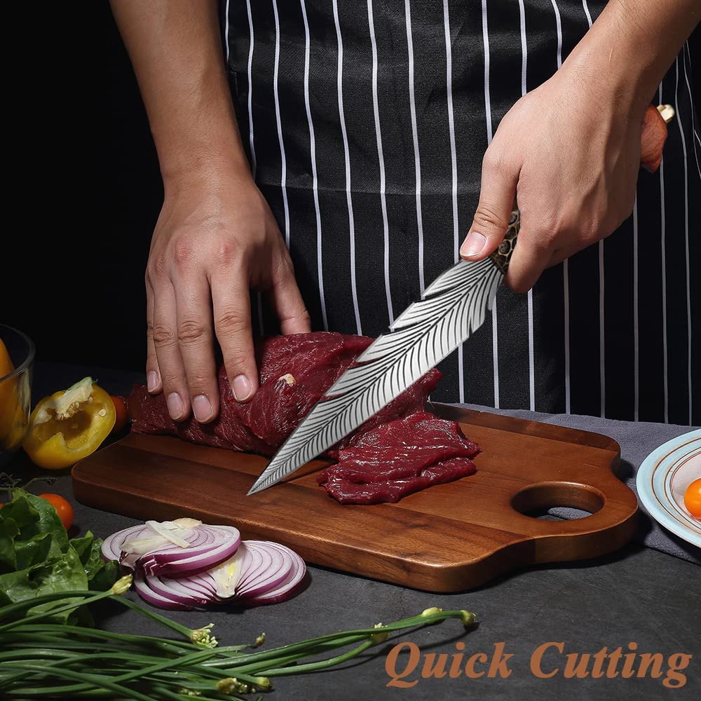 Hand Forged Feather Knife - Sharp Tip