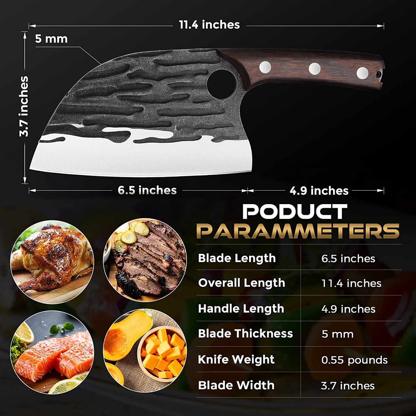 Upgrade Serbian Chef Knife