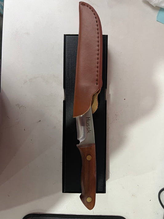 Hussk High Carbon Steel Hunting Knives for Camping, BBQ