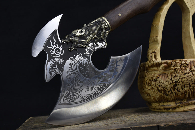 TIVOLI KNIFE Heavy Duty Hatchet Axe with Wooden Handle