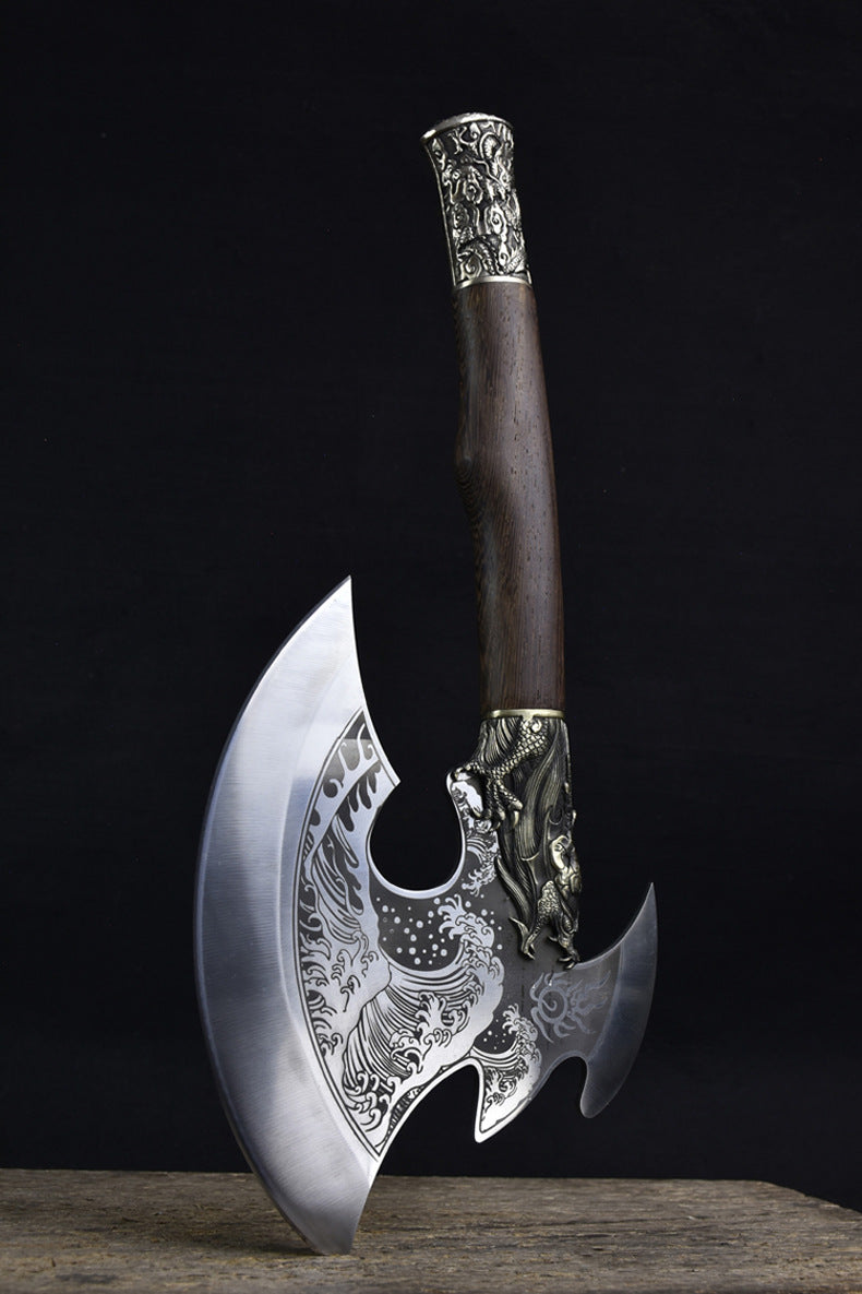 TIVOLI KNIFE Heavy Duty Hatchet Axe with Wooden Handle