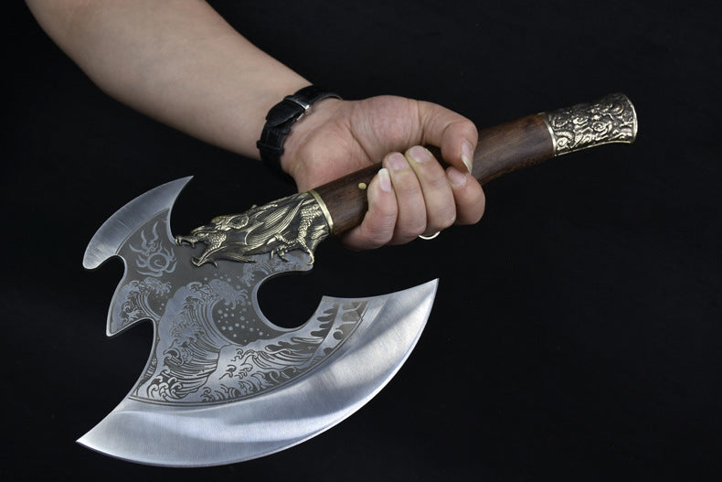 TIVOLI KNIFE Heavy Duty Hatchet Axe with Wooden Handle
