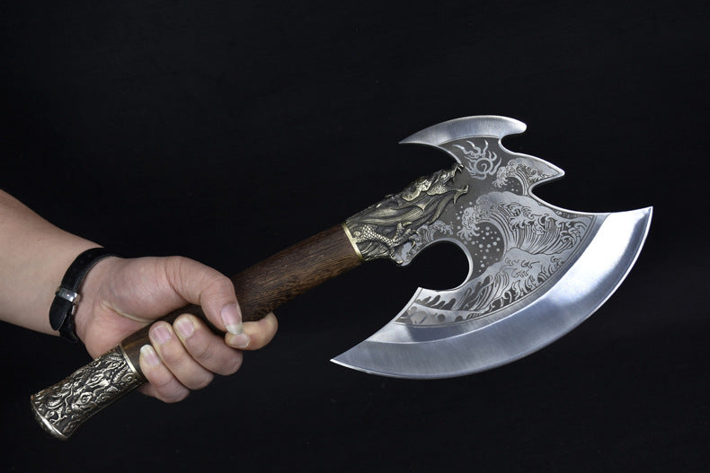 TIVOLI KNIFE Heavy Duty Hatchet Axe with Wooden Handle