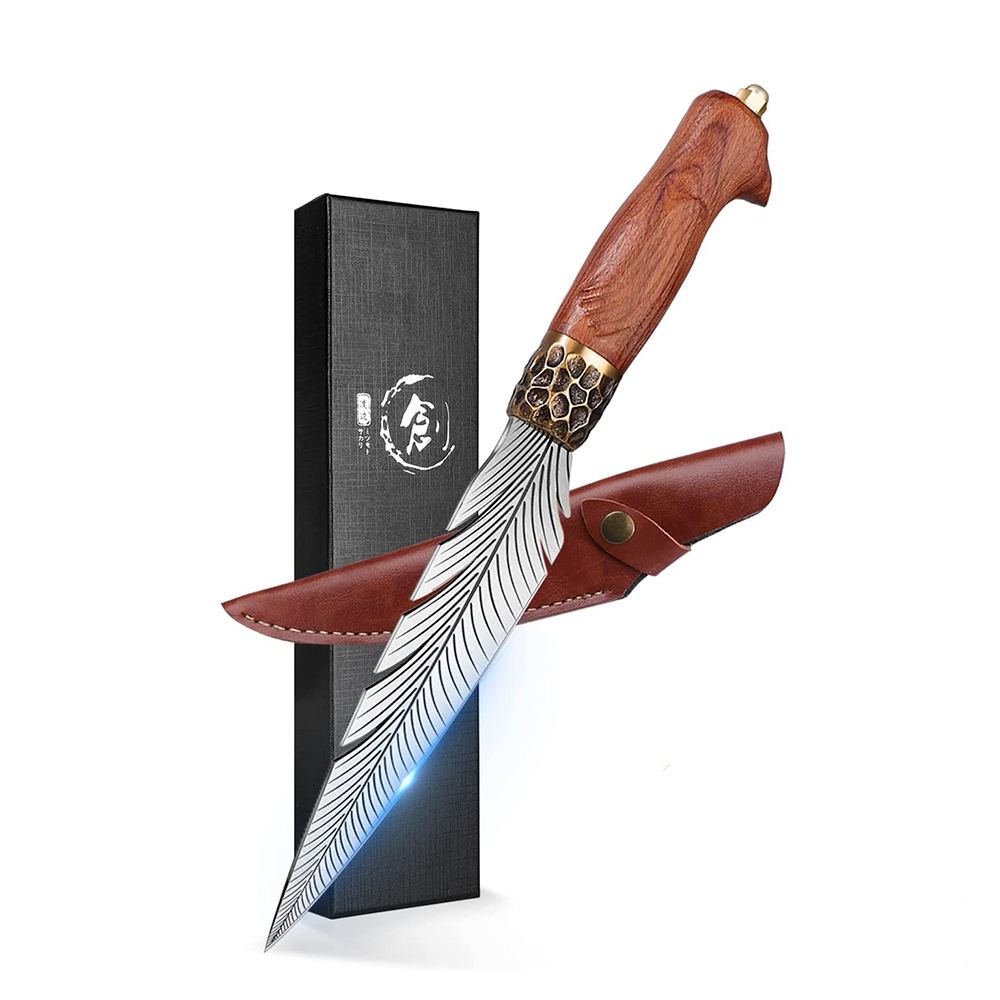Hand Forged Feather Knife - Sharp Tip