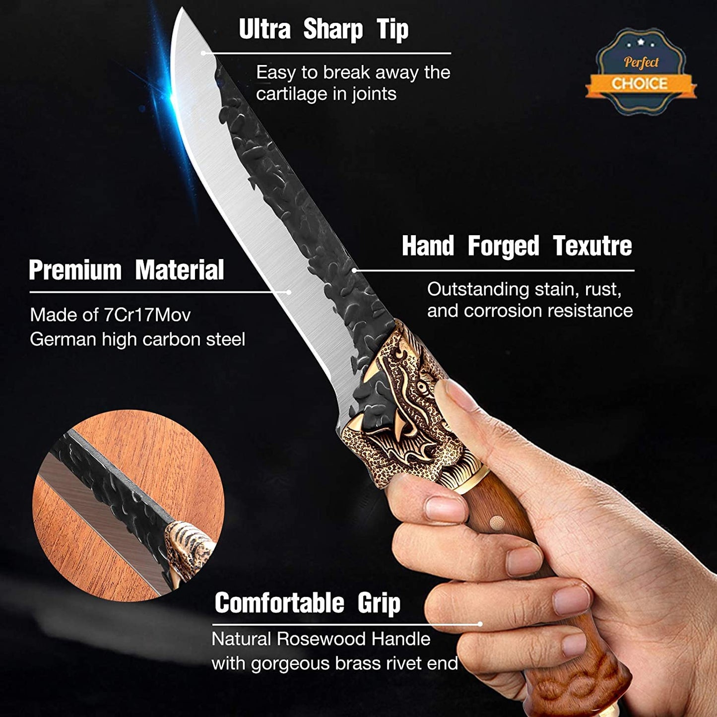 Dragon Series Boning Knife with Sheath