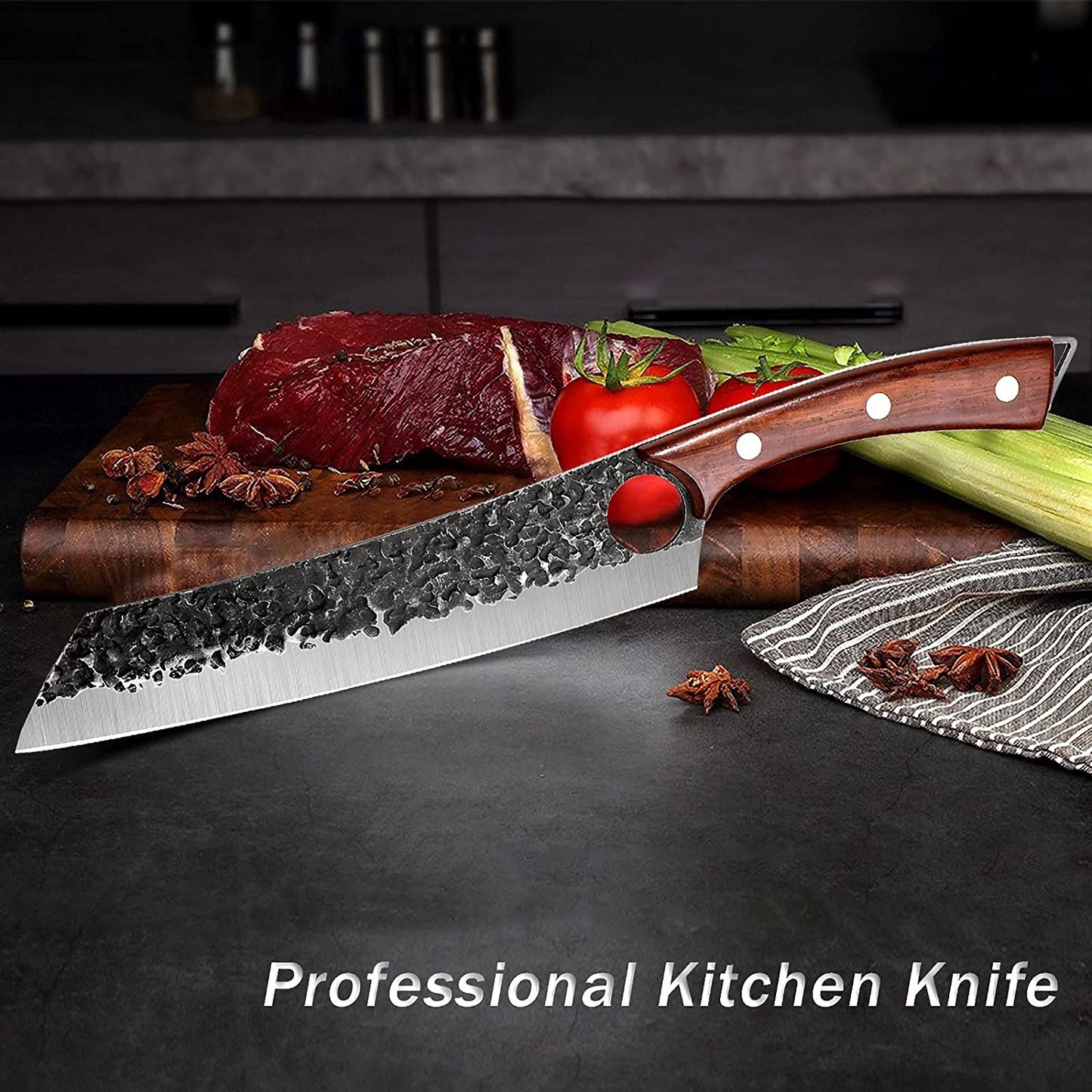 8.5 Inch Japanese Cleaver Knife for cutting meat, vegetable, fruits