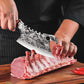 Hand Forged Meat Cleaver Sharp Asian Knife Kitchen Butcher Knife with Leather Sheath