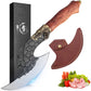 Sharp Meat Cleaver Axe Hand Forged Butcher Boning Knife for Meat Cutting High Carbon Steel