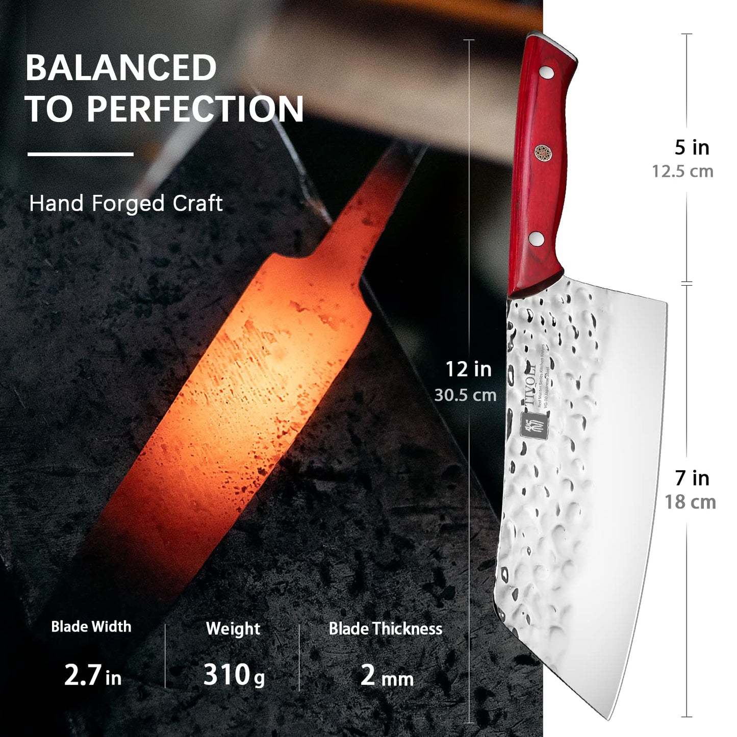 TIVOLI 7” VG10 High Carbon Meat Cleaver Knife