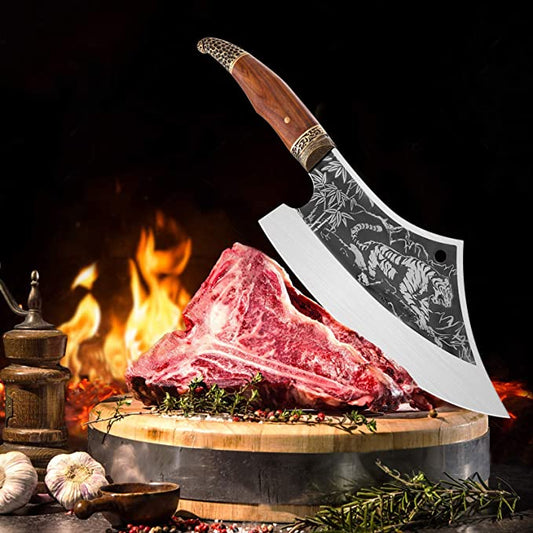 Stainless Steel Tiger Cleaver with Sheath
