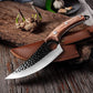 Huusk Viking Knives Hand Forged Boning Knife Full Tang Japanese Chef Knife with Sheath