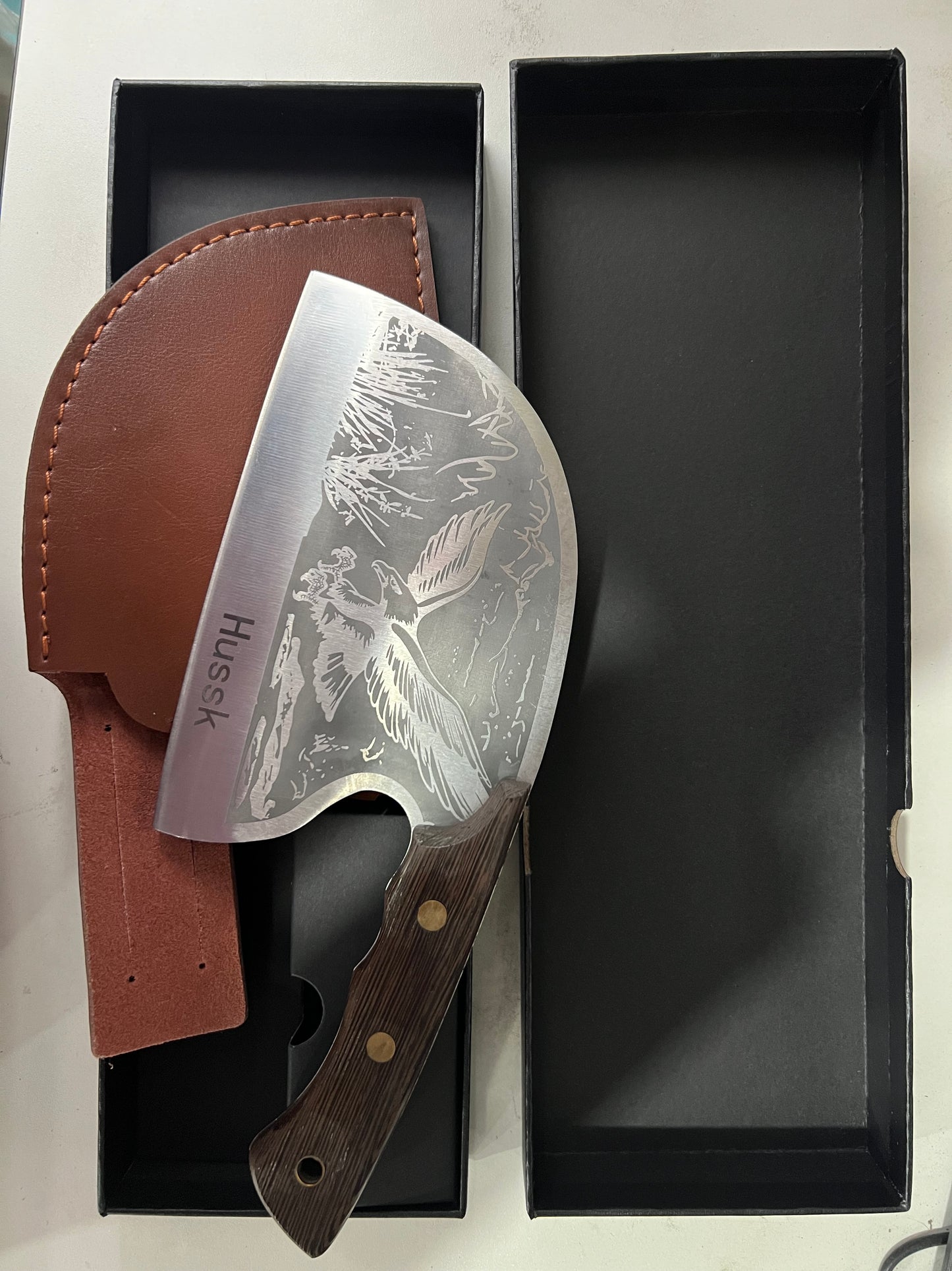 Hussk Hand Forged High Carbon Steel Chef Knives for Kitchen