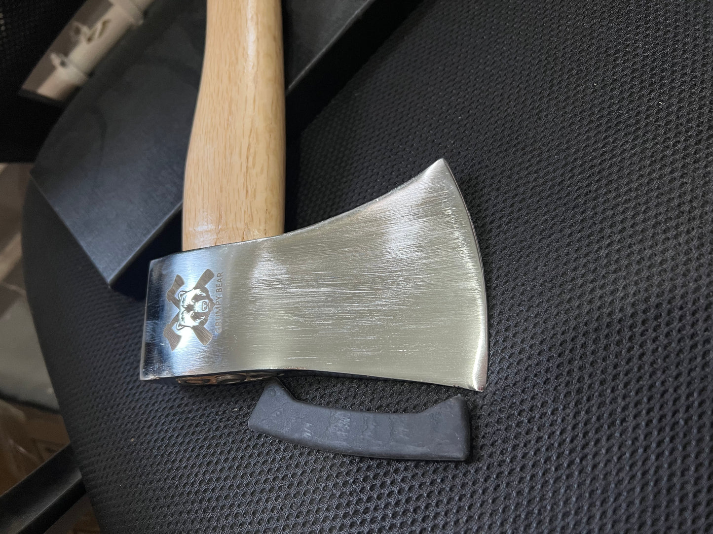 GRUMPY BEAR Heavy Duty Hatchet Axe with Wooden Handle