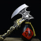 Heavy Duty Skeleton Axe with Carved Evil Dragon Handle