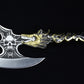 Heavy Duty Skeleton Axe with Carved Evil Dragon Handle