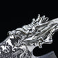 Silver Dragon Kitchen Knife Meat Cleaver with Leather Case