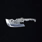 Silver Dragon Kitchen Knife Meat Cleaver with Leather Case