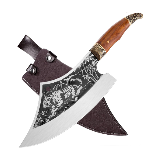 Stainless Steel Tiger Cleaver with Sheath