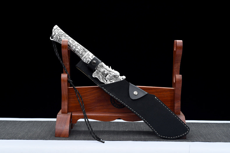 Silver Dragon Hatchet Knife Meat Cleaver